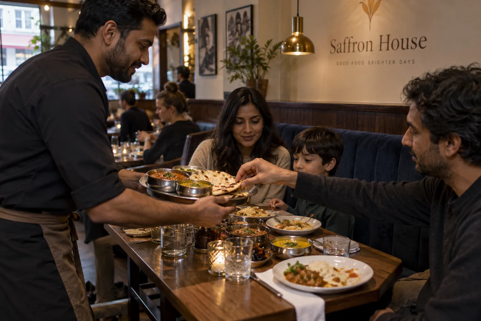 Illustrative scene at Saffron House